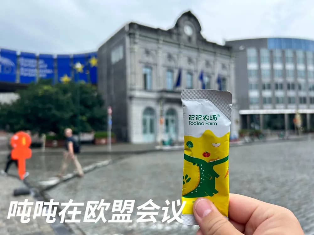 布鲁塞尔欧盟会议现场的菜吨吨冻干蔬菜粉